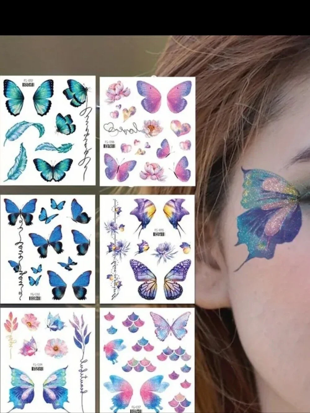 Butterfly Face Tattoos